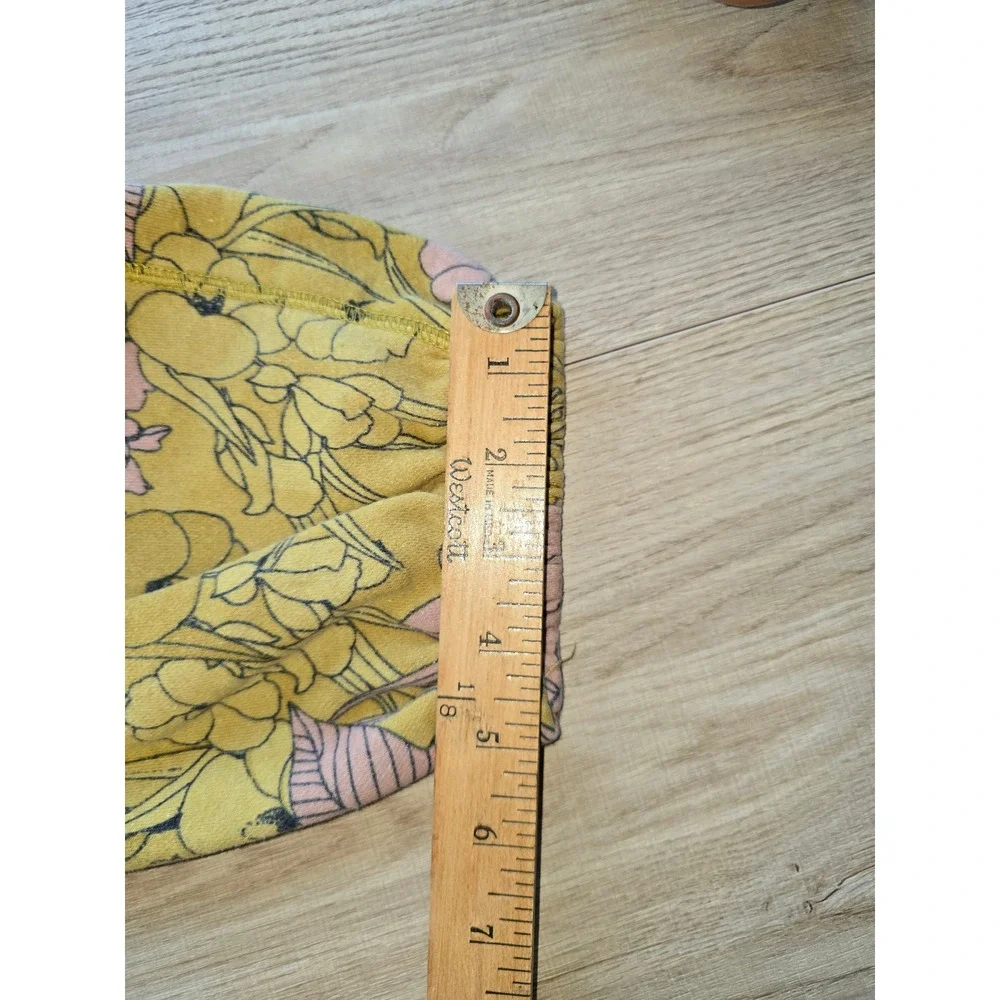 Anthropologie Women's Camilla Knit Joggers Hug Print Yellow Floral SP Boho - Picture 10 of 13